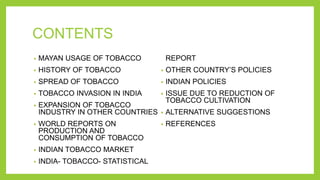 history of tobacco in india History of Tobacco Industry in India