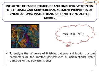 Moisture management and wicking behaviour of textiles