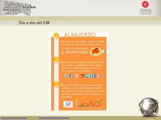 Dia a dia del CM




https://twitter.com/nfornellsm   http://www.linkedin.com/in/neusfm
 