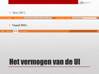 • Voor 2011:



• Vanaf 2011:




Het vermogen van de UI
 