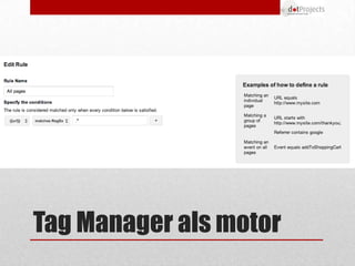 Tag Manager als motor
 