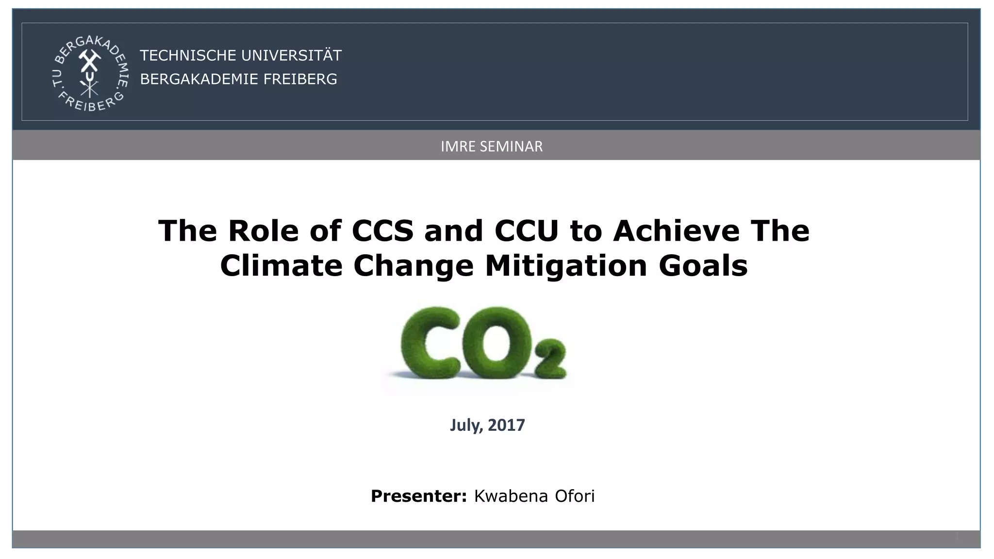 The Role of Carbon Capture Storage (CCS) and Carbon Capture Utilization ...