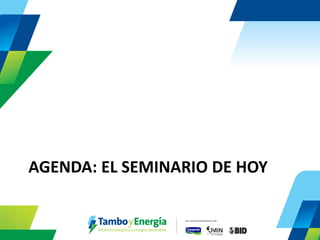 AGENDA: EL SEMINARIO DE HOY  