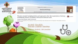 Diseño del título
Andrés Canchila
Daniela Castillo Sanchez
Medicine students. 3th semester
Molecular Biology
 