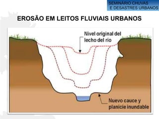 SEMINÁRIO CHUVAS
                        E DESASTRES URBANOS

EROSÃO EM LEITOS FLUVIAIS URBANOS
 