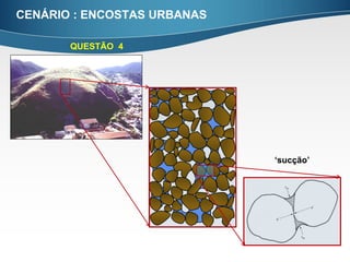 CENÁRIO : ENCOSTAS URBANAS

       QUESTÃO 4




                             „sucção‟
 