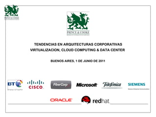VIRTUALIZACION, CLOUD COMPUTING  & DATA CENTER   BUENOS AIRES, 1 DE JUNIO DE 2011   TENDENCIAS EN ARQUITECTURAS CORPORATIVAS 