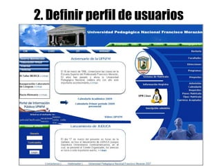 2. Definir perfil de usuarios 