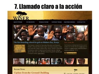7. Llamado claro a la acción 