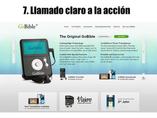 7. Llamado claro a la acción 