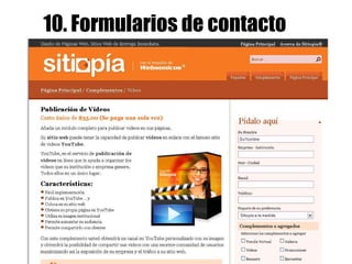 10. Formularios de contacto 