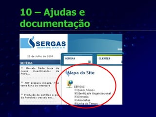 10 – Ajudas e documentação 