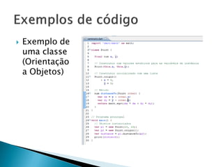 Exemplo de uma classe (Orientação a Objetos)  