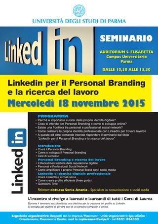 LinkedIn per il Personal Branding e la ricerca del lavoro