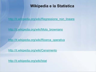 Seminario "Web 2.0 per la Statistica"