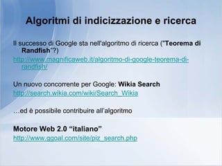 Seminario "Web 2.0 per la Statistica"