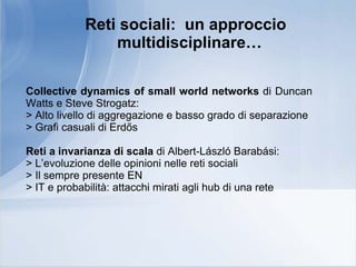 Seminario "Web 2.0 per la Statistica"