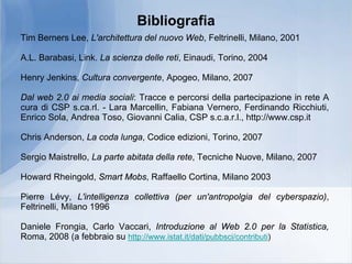 Seminario "Web 2.0 per la Statistica"