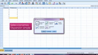 Seleccionamos
Dispersión simple.
 