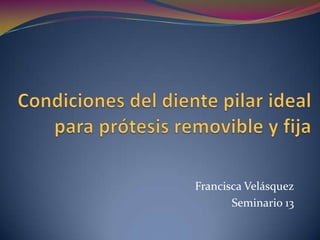 Francisca Velásquez
       Seminario 13
 