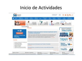 Inicio de Actividades
 