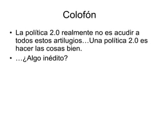 política 2.0 Seminario Víctor Solano 