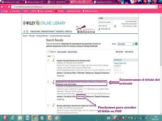 Encontramos el título del
            artículo




Pinchamos para acceder
al texto en PDF
 