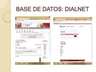 BASE DE DATOS: DIALNET
 