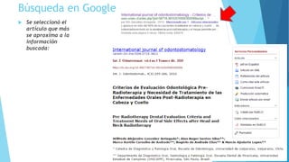  Se seleccionó el
artículo que más
se aproxima a la
información
buscada:
Búsqueda en Google
 