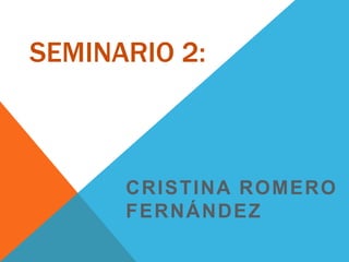 SEMINARIO 2:
CRISTINA ROMERO
FERNÁNDEZ
 