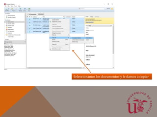 Seleccionamos los documentos y le damos a copiar
 