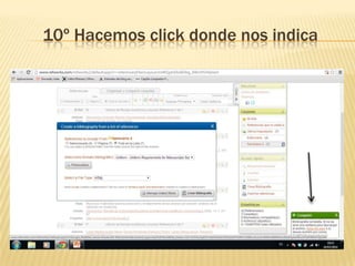 10º Hacemos click donde nos indica
 
