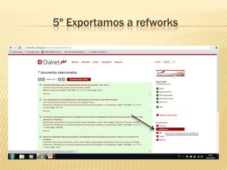 5º Exportamos a refworks
 