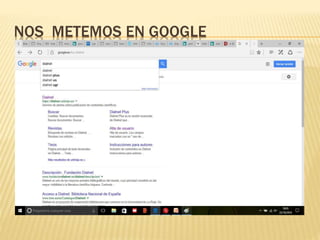 NOS METEMOS EN GOOGLE
 