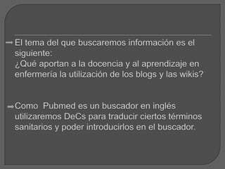 Seminario 3: Búsqueda bibliográfica en Pubmed