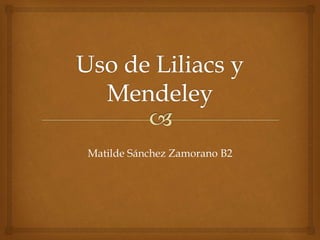 Matilde Sánchez Zamorano B2 
 