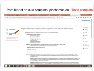 Para leer el artículo completo, pinchamos en “Texto completo v
 