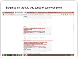 Elegimos un artículo que tenga el texto completo.
 