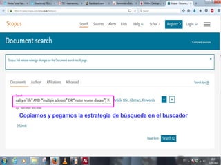 Copiamos y pegamos la estrategia de búsqueda en el buscador
 