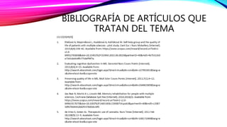 BIBLIOGRAFÍA DE ARTÍCULOS QUE
TRATAN DEL TEMA
 
