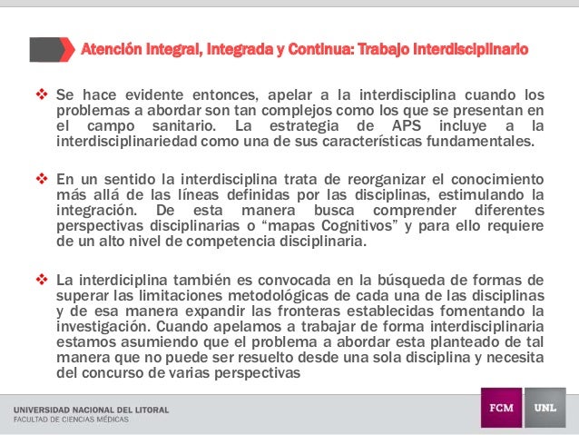 Resultado de imagen para INTERDISCIPLINA EN APS