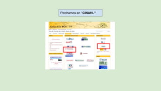 Pinchamos en ‘’CINAHL’’
 