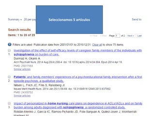 Seleccionamos 5 artículos
 