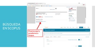 BÚSQUEDA
ENSCOPUS
Picamos aquí y
accedemos a
Scopus
 