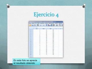 Ejercicio 4




En esta foto se aprecia
el resultado obtenido
 