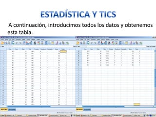 A continuación, introducimos todos los datos y obtenemos
esta tabla.
 