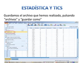 Guardamos el archivo que hemos realizado, pulsando
“archivos” y “guardar como”
 