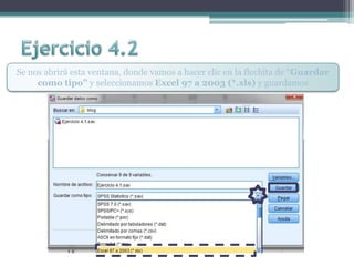 Se nos abrirá esta ventana, donde vamos a hacer clic en la flechita de “Guardar
como tipo” y seleccionamos Excel 97 a 2003 (*.xls) y guardamos
 