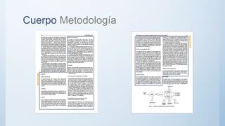 Cuerpo Metodología
Metodología
Metodología
 