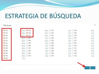 ESTRATEGIA DE BÚSQUEDA